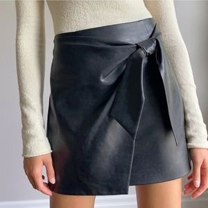Wilfred Faux Wrap Vegan Leather skirt - NWOT